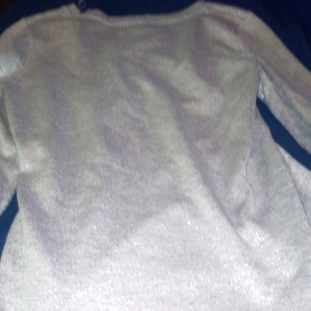 Olive & Oak silver metallic sparkly lightweight sweater size S